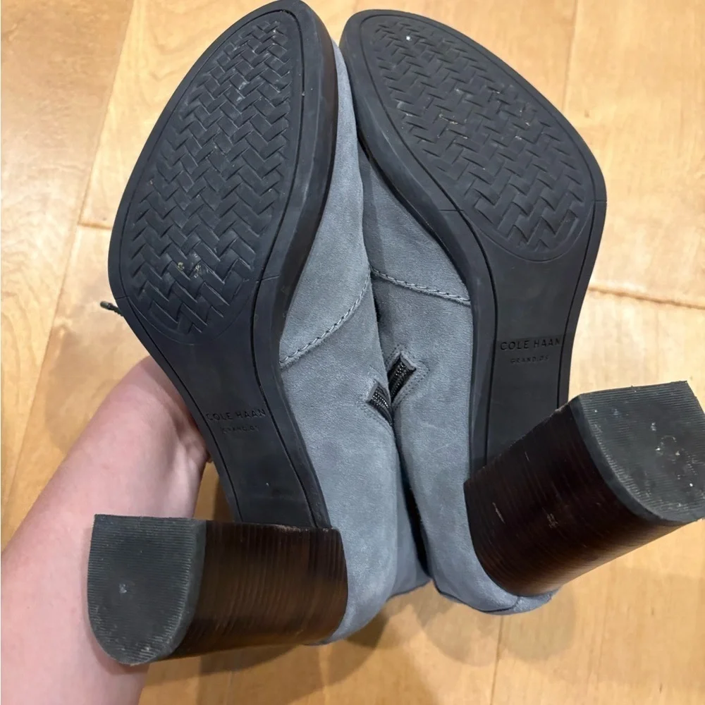 Cole Haan Women's Harrington Grand Riding Bootie, Boot sz 7 gray suede